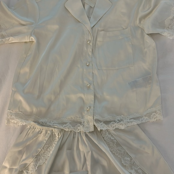 Abercrombie & Fitch Cream Lace Pajama Set - Picture 2 of 5